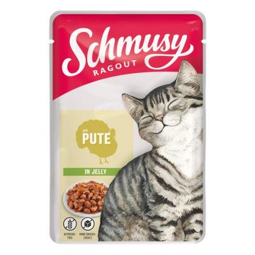 Schmusy Ragout mit Pute in Jelly 100g (Menge: 22 je Bestelleinheit) Schmusy Ragout mit Pute in Jelly 100g (Menge: 22 je Bestelleinheit)