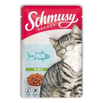 Schmusy Ragout mit Thunfisch in Jelly 100g (Menge: 22 je Bestelleinheit) Schmusy Ragout mit Thunfisch in Jelly 100g (Menge: 22 je Bestelleinheit)