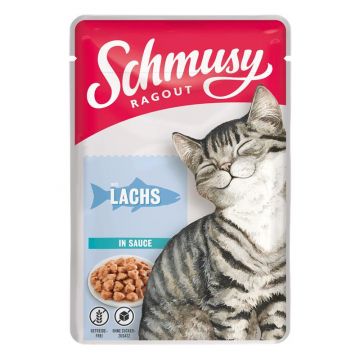 Schmusy Ragout mit Lachs in Sauce 100g (Menge: 22 je Bestelleinheit) Schmusy Ragout mit Lachs in Sauce 100g (Menge: 22 je Bestelleinheit)