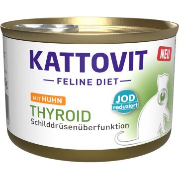 Kattovit Dose Feline Diet Thyroid mit Huhn 185g (Menge: 12 je Bestelleinheit)