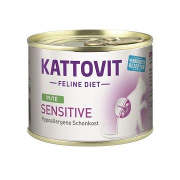 Kattovit Dose Feline Diet Sensitive Pute 185g (Menge: 12 je Bestelleinheit) Kattovit Dose Feline Diet Sensitive Pute 185g (Menge: 12 je Bestelleinheit)
