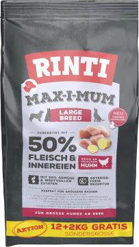 Rinti Max-i-Mum Large Breed 12kg + 2kg gratis Rinti Max-i-Mum Large Breed 12kg + 2kg gratis