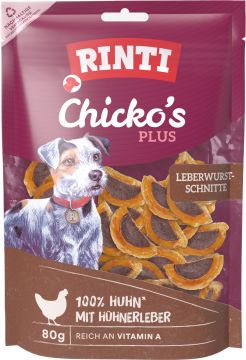 Rinti Chicko Plus Leberwurstschnitte 80 g (Menge: 12 je Bestelleinheit) Rinti Chicko Plus Leberwurstschnitte 80 g (Menge: 12 je Bestelleinheit)