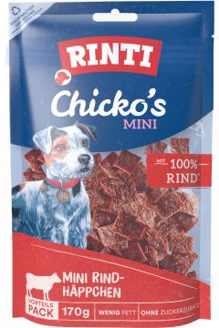 Rinti Chicko Mini Kleine Stückchen aus Rind 170 g (Menge: 9 je Bestelleinheit) Rinti Chicko Mini Kleine Stückchen aus Rind 170 g (Menge: 9 je Bestelleinheit)