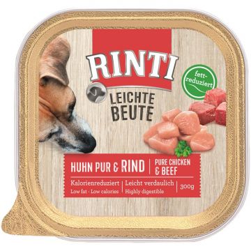 Rinti Schale Leichte Beute Huhn Pur & Rind 300 g (Menge: 9 je Bestelleinheit) Rinti Schale Leichte Beute Huhn Pur & Rind 300 g (Menge: 9 je Bestelleinheit)