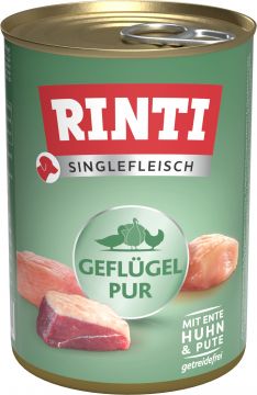 Rinti Singlefleisch Geflügel Pur 400 g (Menge: 12 je Bestelleinheit) Rinti Singlefleisch Geflügel Pur 400 g (Menge: 12 je Bestelleinheit)