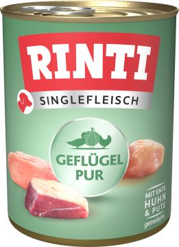 Rinti Singlefleisch Geflügel Pur 800 g (Menge: 6 je Bestelleinheit) Rinti Singlefleisch Geflügel Pur 800 g (Menge: 6 je Bestelleinheit)
