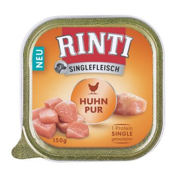 Rinti Singlefleisch Schale Huhn Pur 150 g (Menge: 10 je Bestelleinheit) Rinti Singlefleisch Schale Huhn Pur 150 g (Menge: 10 je Bestelleinheit)