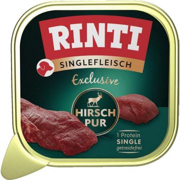 Rinti Singlefleisch Schale Exclusive Hirsch pur 150g (Menge: 10 je Bestelleinheit) Rinti Singlefleisch Schale Exclusive Hirsch pur 150g (Menge: 10 je Bestelleinheit)