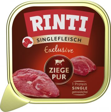 Rinti Singlefleisch Schale Exclusive Ziege pur 150g (Menge: 10 je Bestelleinheit) Rinti Singlefleisch Schale Exclusive Ziege pur 150g (Menge: 10 je Bestelleinheit)