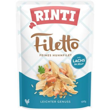 Rinti Filetto Huhnfilet mit Lachs in Jelly 100 g (Menge: 24 je Bestelleinheit)