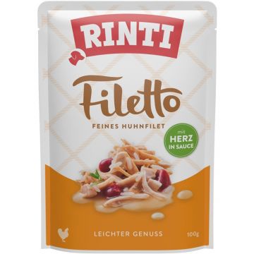 Rinti P.B. Filetto Huhn & Herz in Sauce 100g (Menge: 24 je Bestelleinheit)