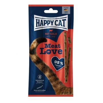 Happy Cat Meat Love Snack mit Kalb 15 g (Menge: 28 je Bestelleinheit)