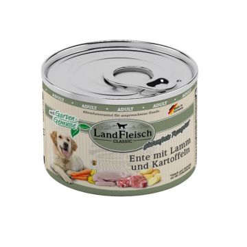 Landfleisch Dog Classic Ente mit Lamm, Kartoffeln & Gartengemüse 195g (Menge: 6 je Bestelleinheit) Landfleisch Dog Classic Ente mit Lamm, Kartoffeln & Gartengemüse 195g (Menge: 6 je Bestelleinheit)
