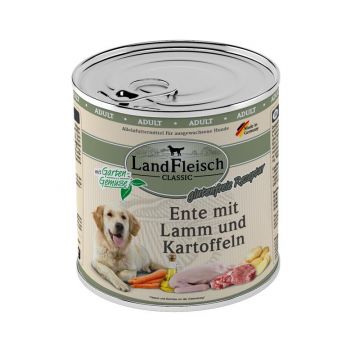 Landfleisch Dog Classic Ente mit Lamm & Kartoffeln 800g (Menge: 6 je Bestelleinheit) Landfleisch Dog Classic Ente mit Lamm & Kartoffeln 800g (Menge: 6 je Bestelleinheit)
