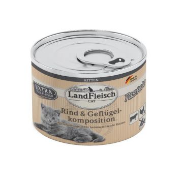 LandFleisch Cat Kitten Pastete Rind & Geflügelkomposition 195g (Menge: 6 je Bestelleinheit) LandFleisch Cat Kitten Pastete Rind & Geflügelkomposition 195g (Menge: 6 je Bestelleinheit)