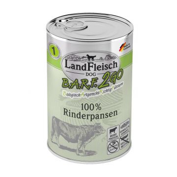 LandFleisch B.A.R.F.2GO 100 % aus Rinderpansen 400g (Menge: 6 je Bestelleinheit) LandFleisch B.A.R.F.2GO 100 % aus Rinderpansen 400g (Menge: 6 je Bestelleinheit)