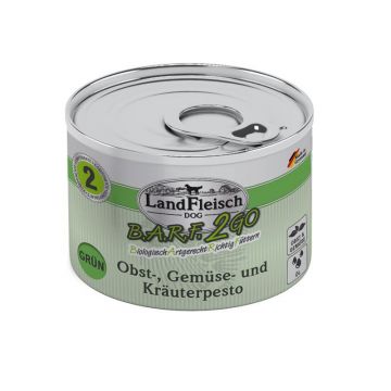 LandFleisch B.A.R.F.2GO Obst-, Gemüse und Kräuterpesto Grün 200g (Menge: 6 je Bestelleinheit) LandFleisch B.A.R.F.2GO Obst-, Gemüse und Kräuterpesto Grün 200g (Menge: 6 je Bestelleinheit)