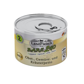 LandFleisch B.A.R.F.2GO Obst-, Gemüse und Kräuterpesto Gold 200g (Menge: 6 je Bestelleinheit) LandFleisch B.A.R.F.2GO Obst-, Gemüse und Kräuterpesto Gold 200g (Menge: 6 je Bestelleinheit)