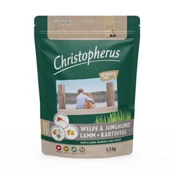 Christopherus Getreidefrei Welpe & Junghund mit Lamm & Kartoffel 1,5kg Christopherus Getreidefrei Welpe & Junghund mit Lamm & Kartoffel 1,5kg