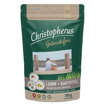 Christopherus Getreidefrei Welpe & Junghund mit Lamm & Kartoffel 750g Christopherus Getreidefrei Welpe & Junghund mit Lamm & Kartoffel 750g