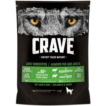 Crave Dog Trockenfutter Lamm & Rind 1 kg Crave Dog Trockenfutter Lamm & Rind 1 kg