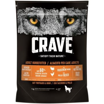 Crave Dog Trockenfutter Truthahn & Huhn 1 kg Crave Dog Trockenfutter Truthahn & Huhn 1 kg