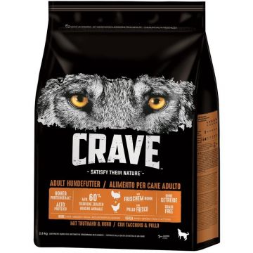 Crave Dog Trockenfutter Truthahn & Huhn 2,8 kg Crave Dog Trockenfutter Truthahn & Huhn 2,8 kg