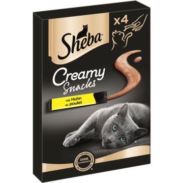Sheba Creamy Snacks mit Huhn 4x12g (Menge: 11 je Bestelleinheit) Sheba Creamy Snacks mit Huhn 4x12g (Menge: 11 je Bestelleinheit)