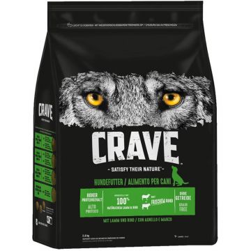 Crave Dog Trockenfutter Lamm & Rind 2,8 kg Crave Dog Trockenfutter Lamm & Rind 2,8 kg