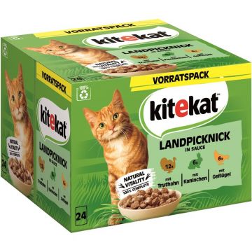 Kitekat P.B. Multipack Landpicknick in Sauce 24x85g (Menge: 2 je Bestelleinheit) Kitekat P.B. Multipack Landpicknick in Sauce 24x85g (Menge: 2 je Bestelleinheit)