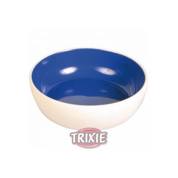 Trixie Keramiknapf, Katze 0,3 l 12 cm, creme blau