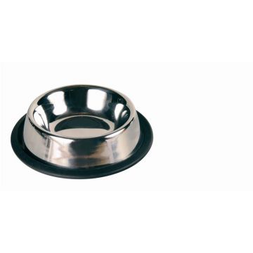 Trixie Napf, Katze, Edelstahl, Gummiring 0,2 l 11 cm