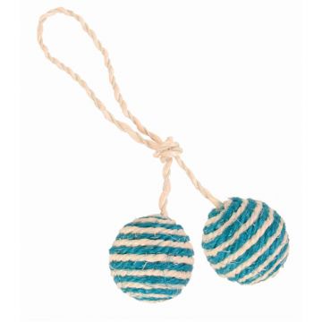 Trixie 2 Bälle am Seil, Sisal 4,5 cm