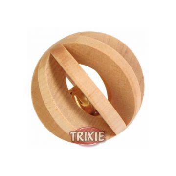 Trixie Lamellenholzball mit Schelle 6 cm
