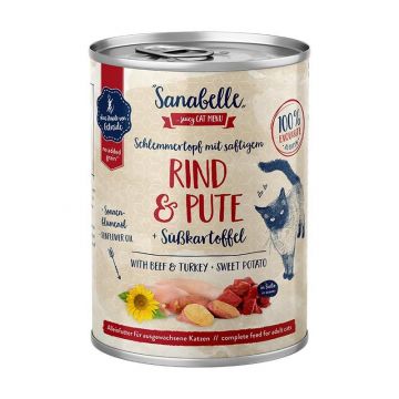 Sanabelle Nassfutter mit Rind & Pute 380 g (Menge: 6 je Bestelleinheit) Sanabelle Nassfutter mit Rind & Pute 380 g (Menge: 6 je Bestelleinheit)