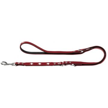Hunter verstellbare Führleine Swiss 18mm/200cm rot