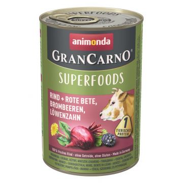 Animonda Dog GranCarno Adult Superfood Rind & Rote Beete 400g (Menge: 6 je Bestelleinheit)