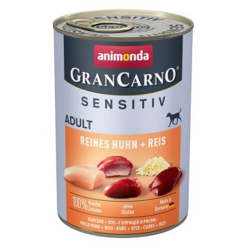 Animonda Dog GranCarno Adult Sensitive Reines Huhn & Reis 400g (Menge: 6 je Bestelleinheit)