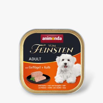 Animonda Dog vom Feinsten Adult mit Geflügel & Kalb 150g (Menge: 22 je Bestelleinheit)