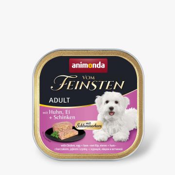 Animonda Dog vom Feinsten Schlemmerkern mit Huhn, Ei & Schinken 150g (Menge: 22 je Bestelleinheit) Animonda Dog vom Feinsten Schlemmerkern mit Huhn, Ei & Schinken 150g (Menge: 22 je Bestelleinheit)