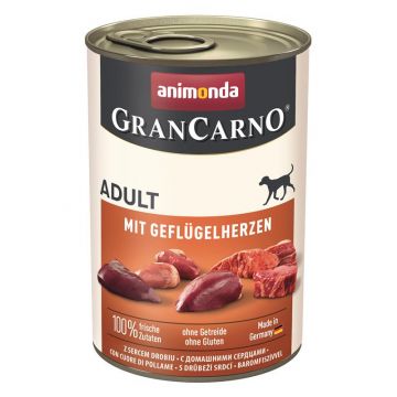 Animonda Dog GranCarno Adult mit Geflügelherzen 400g (Menge: 6 je Bestelleinheit)