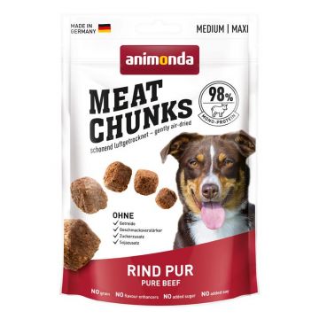 Animonda Dog Snack Meat Chunks Rind pur Medium/Maxi 80g (Menge: 6 je Bestelleinheit)