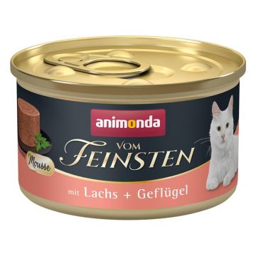 Animonda Cat vom Feinsten Adult Mousse Lachs & Geflügel 85g (Menge: 12 je Bestelleinheit) Animonda Cat vom Feinsten Adult Mousse Lachs & Geflügel 85g (Menge: 12 je Bestelleinheit)