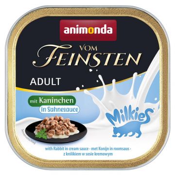 Animonda Cat vom Feinsten Adult Milkies Kaninchen in Sahnesauce 100g (Menge: 32 je Bestelleinheit) Animonda Cat vom Feinsten Adult Milkies Kaninchen in Sahnesauce 100g (Menge: 32 je Bestelleinheit)
