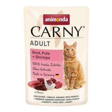 Animonda Cat Carny Adult Rind, Pute & Shrimps 85g (Menge: 12 je Bestelleinheit) Animonda Cat Carny Adult Rind, Pute & Shrimps 85g (Menge: 12 je Bestelleinheit)