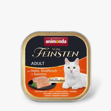Animonda Cat vom Feinsten Schlemmerkern mit Huhn, Rindfleisch & Karotten 100g (Menge: 32 je Bestelleinheit) Animonda Cat vom Feinsten Schlemmerkern mit Huhn, Rindfleisch & Karotten 100g (Menge: 32 je Bestelleinheit)