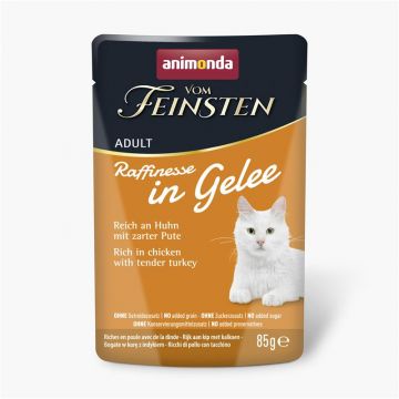 Animonda Cat vom Feinsten Raffinesse in Gelee Adult reich an Huhn mit Pute 85 g (Menge: 24 je Bestelleinheit) Animonda Cat vom Feinsten Raffinesse in Gelee Adult reich an Huhn mit Pute 85 g (Menge: 24 je Bestelleinheit)