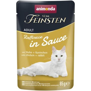Animonda Vom Feinsten Raffinesse in Sauce Adult mit Huhn & Kaninchen 85 g (Menge: 24 je Bestelleinheit) Animonda Vom Feinsten Raffinesse in Sauce Adult mit Huhn & Kaninchen 85 g (Menge: 24 je Bestelleinheit)