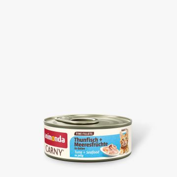 Animonda Cat Carny Fine Fillets Adult Thunfisch & Meeresfr&uuml;chte in Gelee 60g (Menge: 12 je Bestelleinheit)